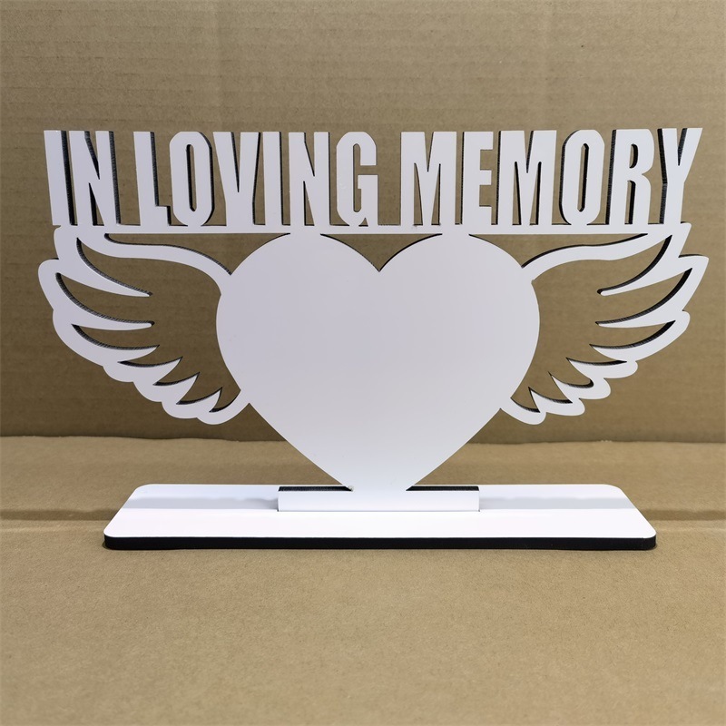 DIY custom sublimation blanks angel wings photo frame for heat press printing