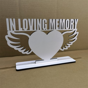 DIY custom sublimation blanks angel wings photo frame for heat press printing