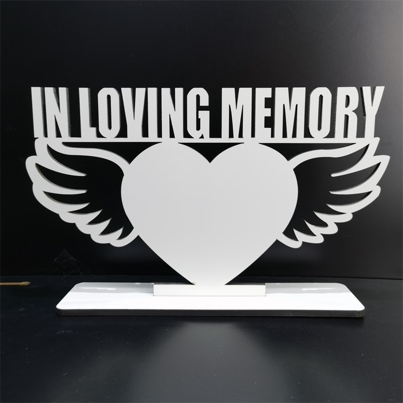 DIY custom sublimation blanks angel wings photo frame for heat press printing