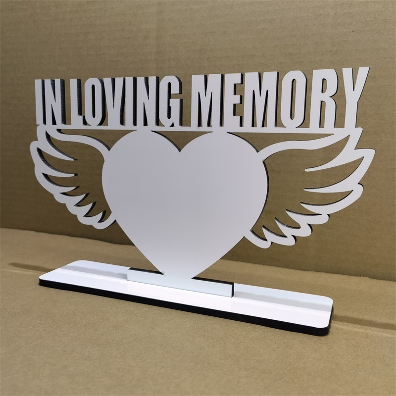 DIY custom sublimation blanks angel wings photo frame for heat press printing