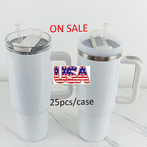 USA Warehouse 40oz Stainless Steel Vacuum Insulated gold rainbow cup quencher Tumbler H2 40oz sublimation tumbler with handle