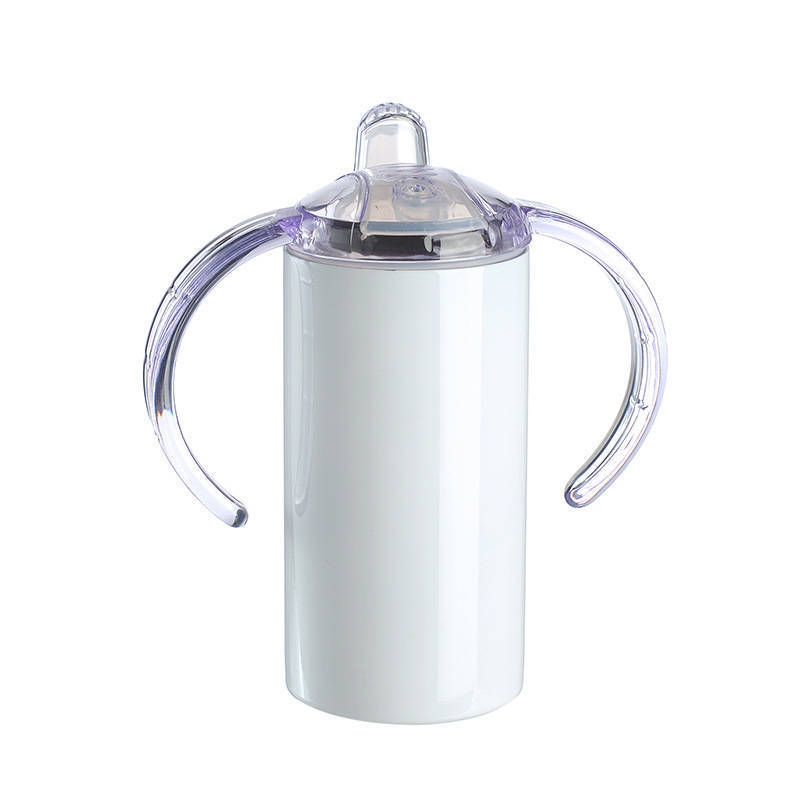 For Toddler and Baby white sublimation blank 12oz 360ml Fatty Straight Stainless Steel Sippy Cup Insulated Sippy Cup