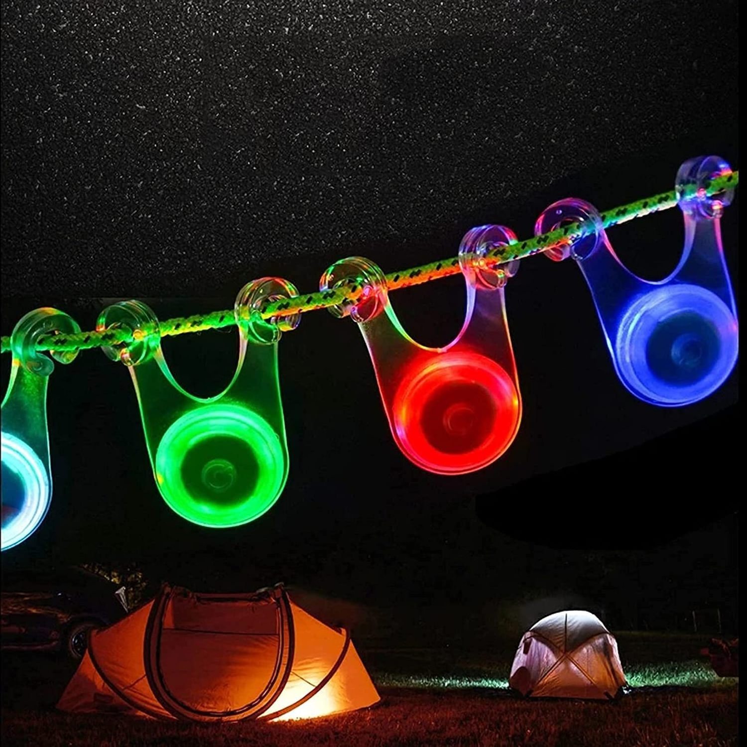 Tent String Guard Waterproof  Led Tent Rope Safety Warning Light Bicycle Rear Light for Outdoor Camping