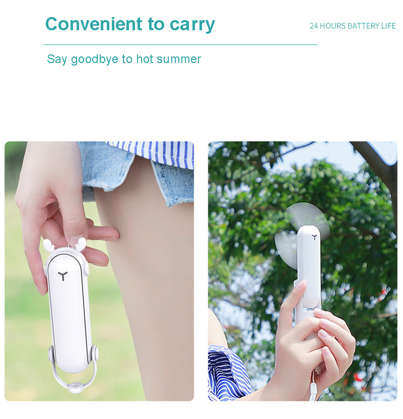 Summer Cooling 3 in 1 Mini Hand Portable USB Rechargeable Small Pocket Fan Battery Power Bank Flashlight Handheld Torch Light