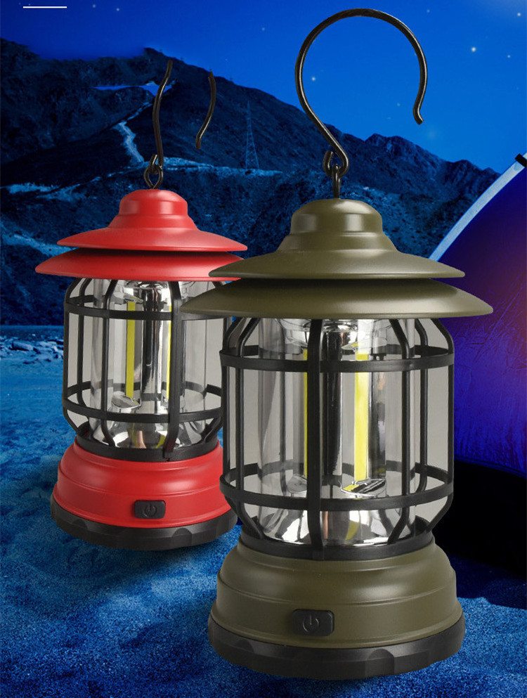 NEW LED Lantern Light Outdoor Camping Lantern Tent lamp USB Rechargeable Battery Power Emergency Hiking Fishing Ride Night Light