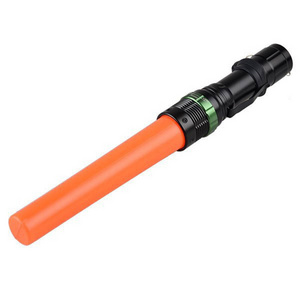 Multi Function LED Flashlight Aluminum Alloy Rechargeable LED Torch Light Traffic Baton Road Safety