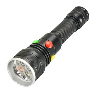 New Railway Station SOS Safety Signal Three Four Colors Flashlight Warning Survival Emergency Magnetic Torch Light