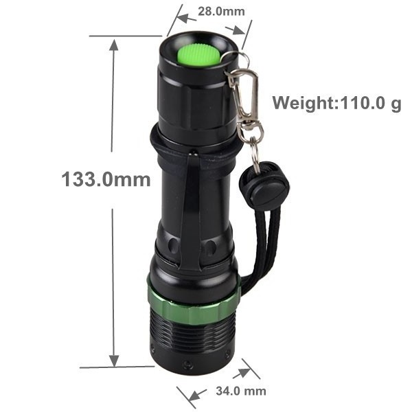 Multi Function LED Flashlight Aluminum Alloy Rechargeable LED Torch Light Traffic Baton Road Safety