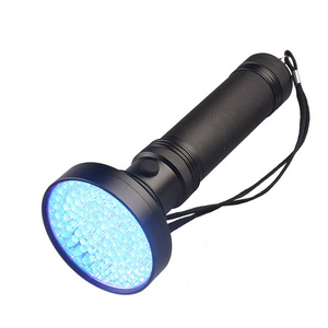 Hot Sale 395nm  365nm UV Blacklight Led Torchlight Pet Urine Scorpion Detectors 100 128 UV LEDs Flashlight