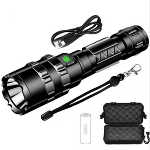 Hot Sale Aluminum Hunting LED Flashlight L2 Waterproof USB Charging Tactical Torch Red Green Weapon Light With Pressure Switch