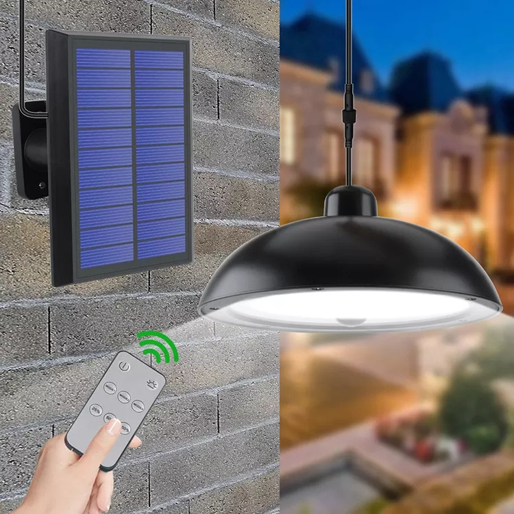 Hot Sale Motion Sensor PIR Waterproof Solar Pendant Light Outdoor Indoor Solar Lamp Shed Lights With Cable Double Head