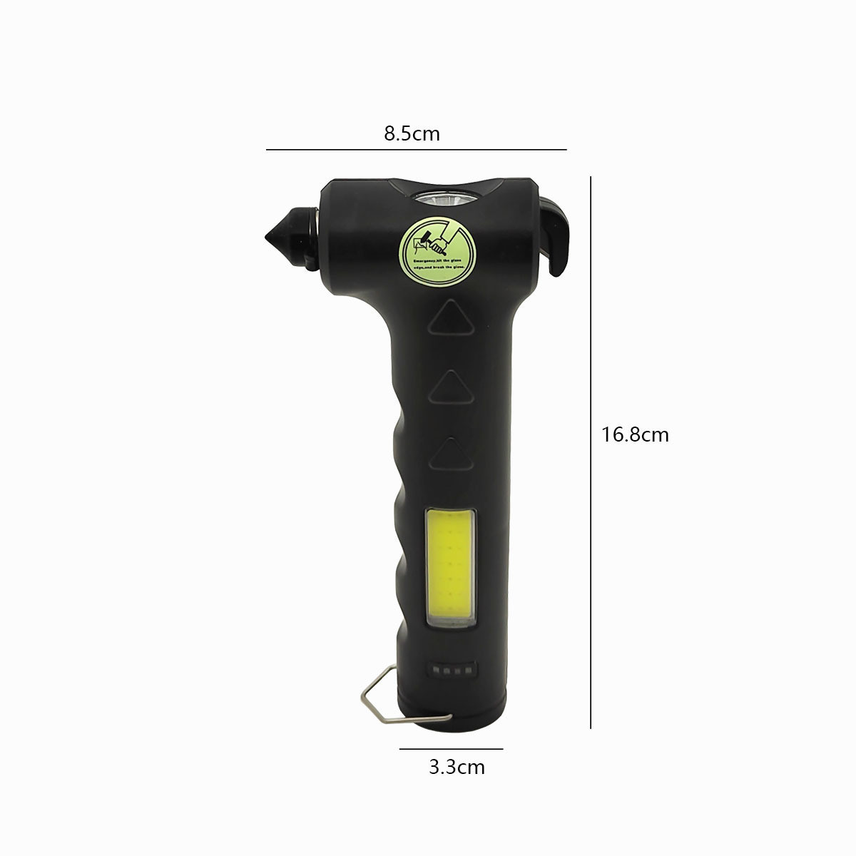 Multi Function Tools Safety Hammer Torch 10W 450 Lumens Waterproof LED Torch Flashlight Rechargeable for Self Defense