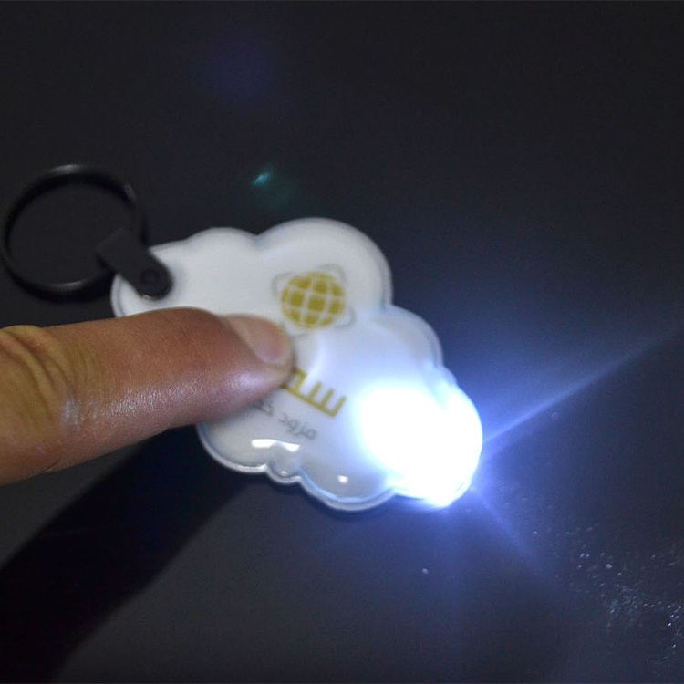 Custom PVC Led Keyring Flashlight with Logo