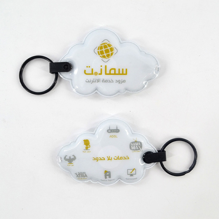 Custom PVC Led Keyring Flashlight with Logo