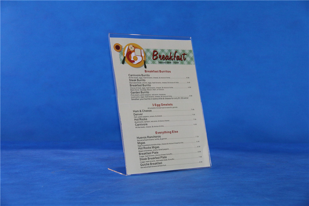 Tabletop A3 A4 A5 A6 Sign Menu Holder Acrylic Display Stand