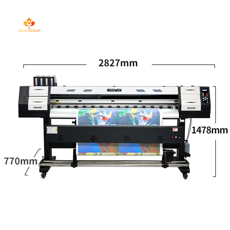 large wide format 1.8m 1.9m 2.5m 3.2 meters dx5 cabezal xp600 head eco solvent printer plotter de corte graphtec most affordable