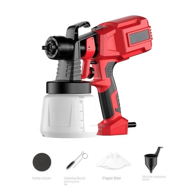 800W Rechargeable Cordless Sprayer Electric Paint Spray Gun For Home Wall Painting