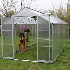 Custom Outdoor Metal Aluminum Frame Green House Backyard Mini Glasshouse Agricultural Commercial Glass Garden Greenhouse