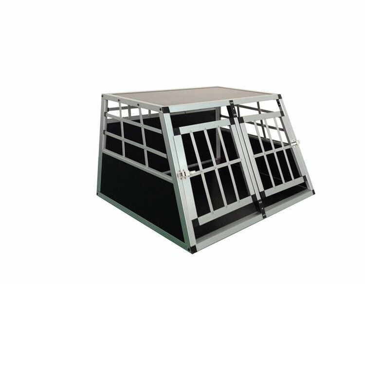 Custom Dog Cage Durable Metal Double Door Pet Crate For Outdoor Use Removable