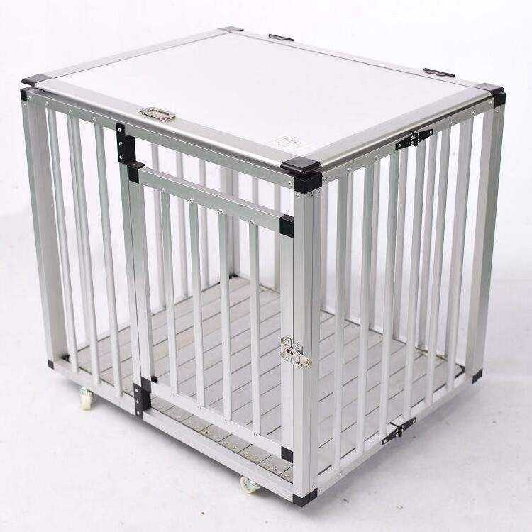 High Quality Kennel Pet Dog Cages Foldable Cages Aluminum Crates Dog Cage With 4 Wheels