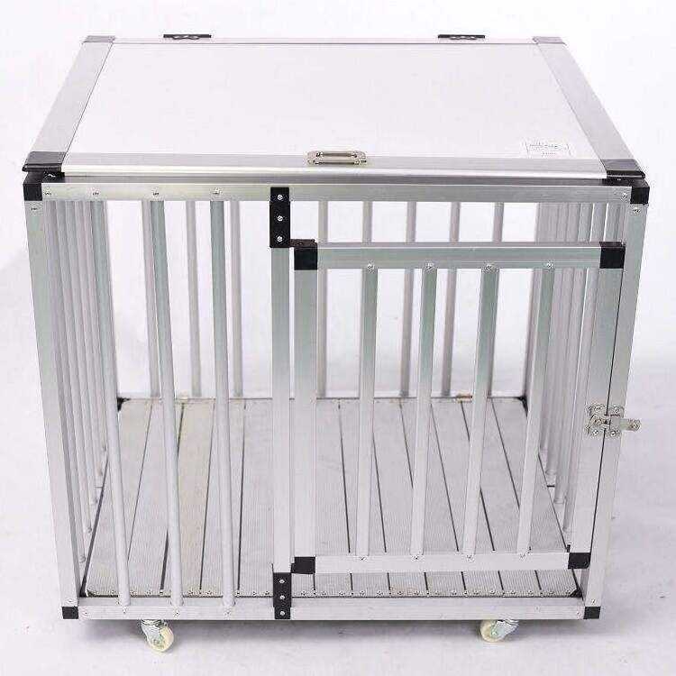 High Quality Kennel Pet Dog Cages Foldable Cages Aluminum Crates Dog Cage With 4 Wheels