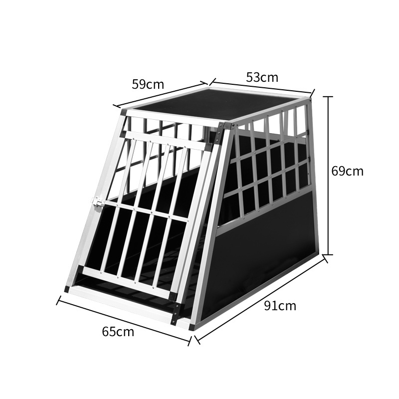 High Quality Single Door Aluminum Transport Dog Travel Carrier Crate Cages for Large Dog