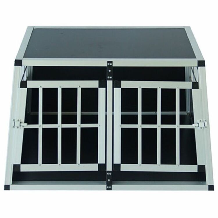 Custom Dog Cage Durable Metal Double Door Pet Crate For Outdoor Use Removable