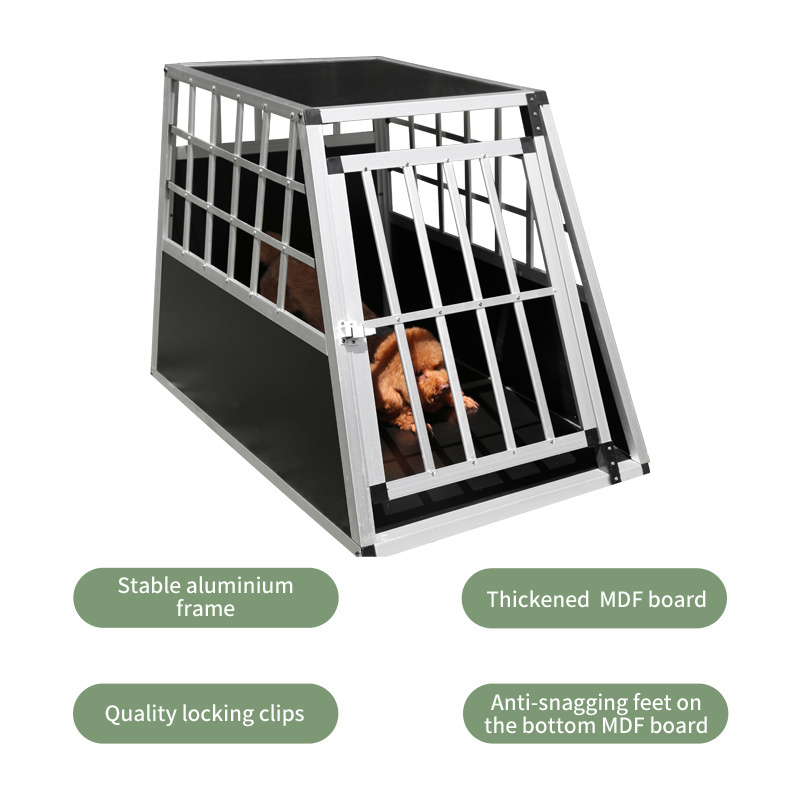 High Quality Single Door Aluminum Transport Dog Travel Carrier Crate Cages for Large Dog