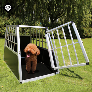 High Quality Single Door Aluminum Transport Dog Travel Carrier Crate Cages for Large Dog