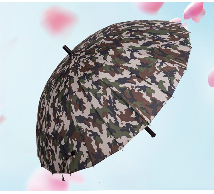 New style wholesale custom full color print manual designer black metal frame camouflage golf umbrella