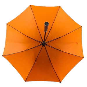 Orange Custom Logo branding Cheap Price golf straight Umbrella For Promotion