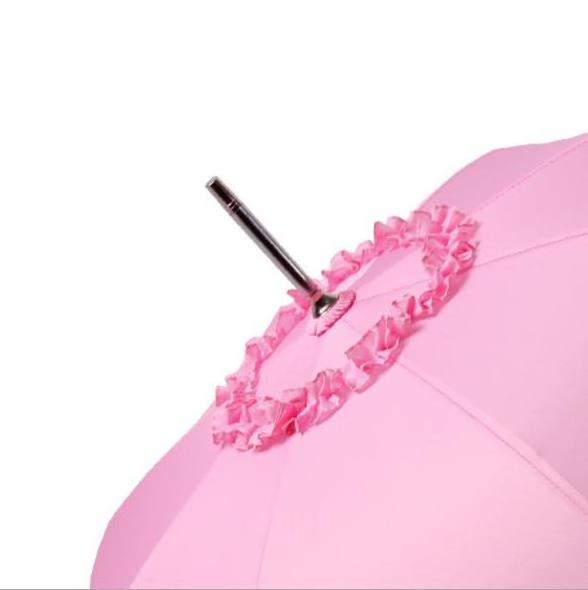 New product Curved handle lace pagoda straight umbrella Pongee Fabric Hook Handle Staight Antique Parasol Lace Umbrella