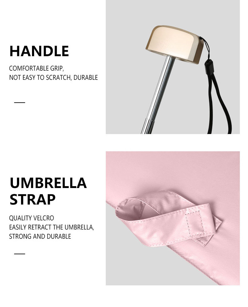 Superfit 2022  Luxury UPF50+ 6K Umbrellas Rainy Pocket Light 5 Folding Umbrella For Women UV Mini Small Flat Handle Umbrella