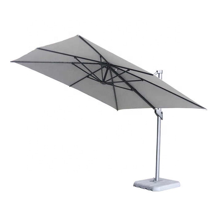 Outdoor Umbrellas Banana Hanging LED Umbrella for Backyard Poolside Lawn and Garden