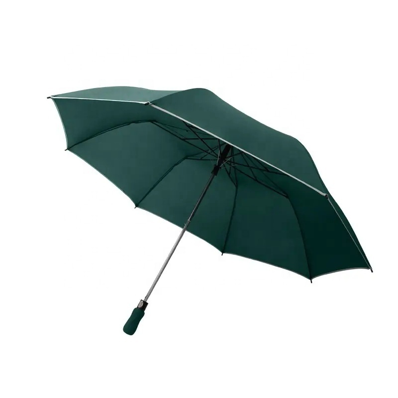 Automatic Double Wind Resistance Solid Color Outdoor Rain Umbrellas 8K 2 Folding Golf Umbrella