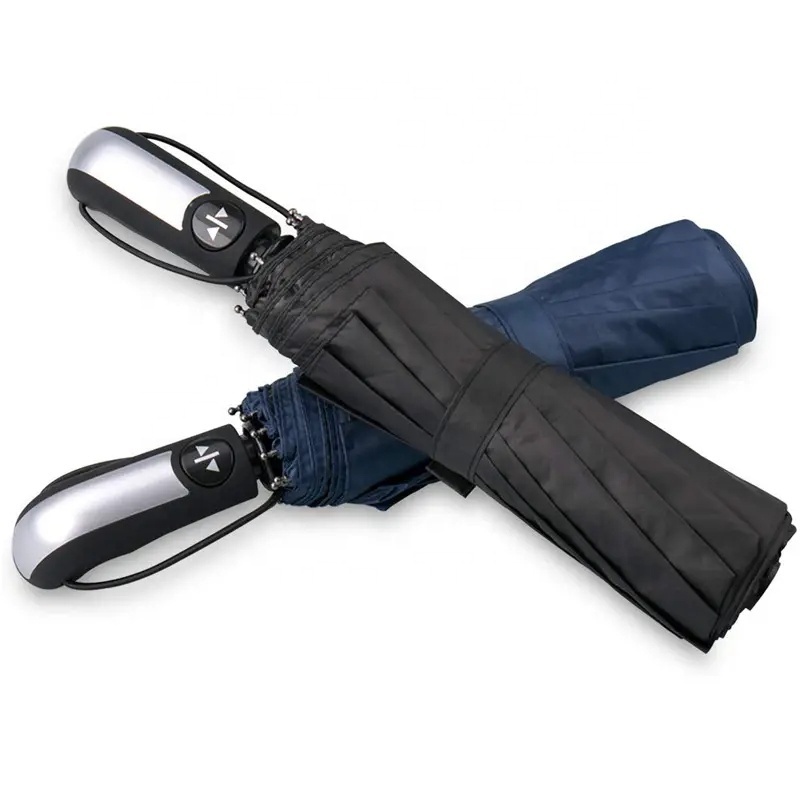 Portable Automatic Travel Auto Open Close Compact Rain Folding Gentle Umbrella