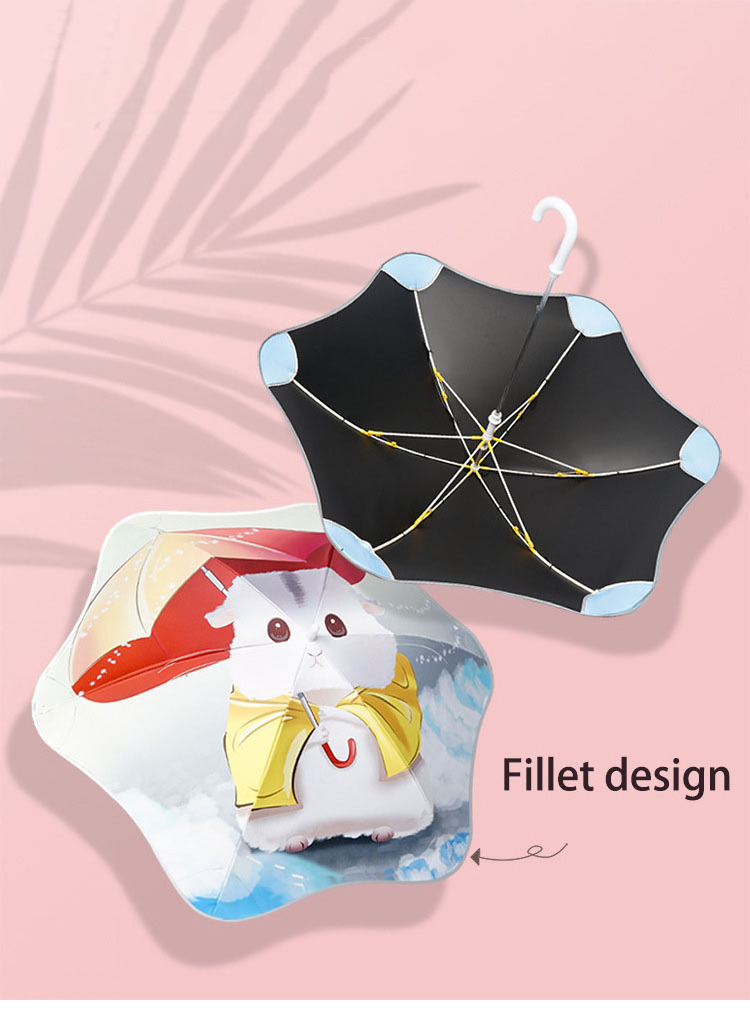 2023 New Innovation Custom Printing Sun Rain Blunt Metro Blunt Umbrella For Kids Lovely Colorful Cartoon Design for Children