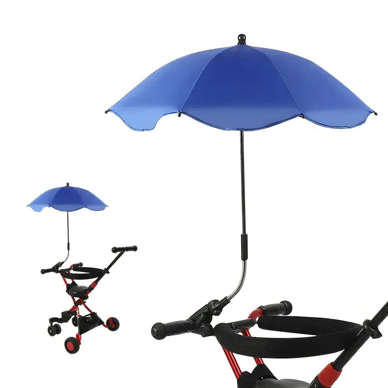 2023 custom Small Size Summer Waterproof Baby Stroller Clamp Sun Umbrella for baby car kids