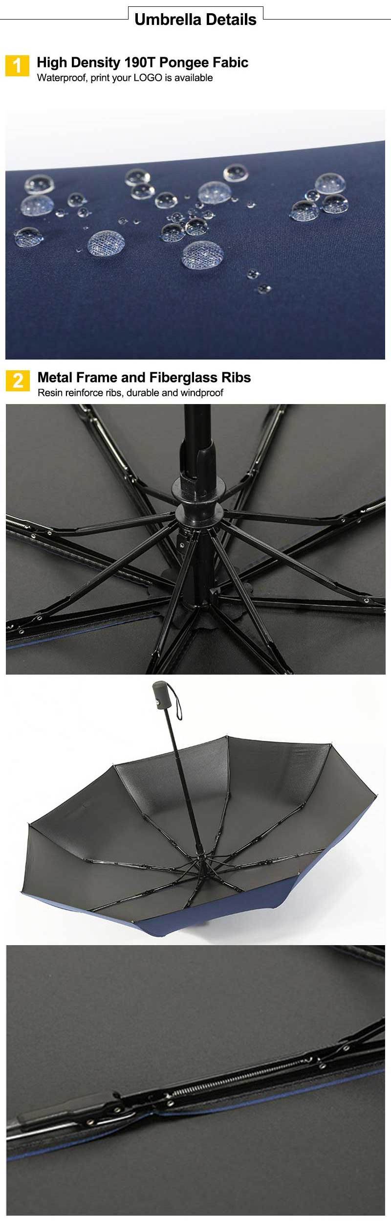 Fully automatic UV three-fold Umbrella vinyl sunscreen Sun umbrella UV protection sunshade Folding clear umbrella