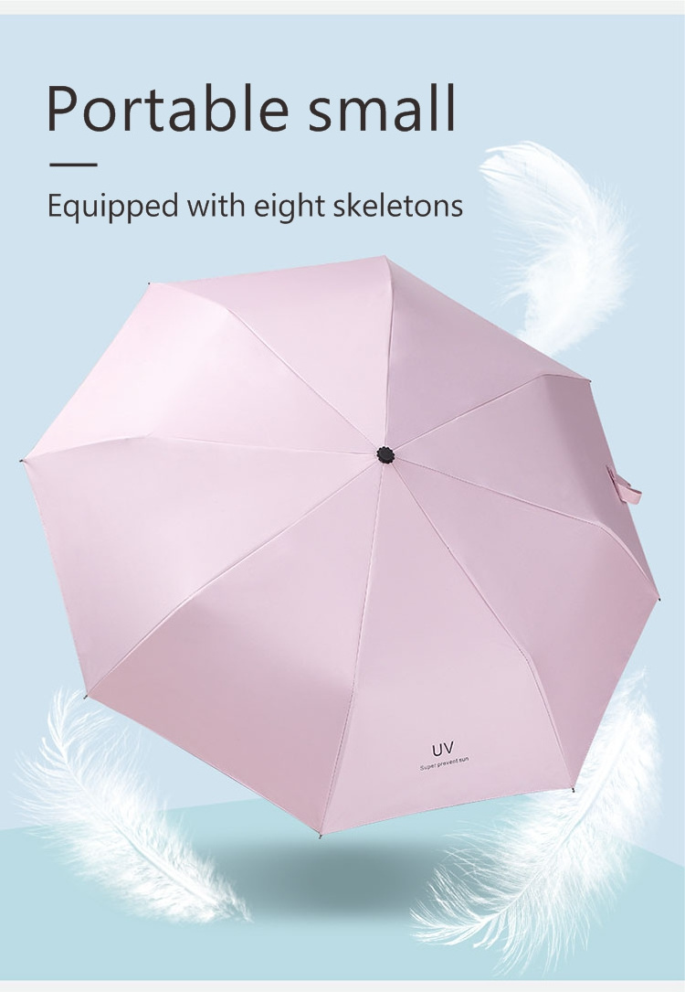 Fully automatic UV three-fold Umbrella vinyl sunscreen Sun umbrella UV protection sunshade Folding clear umbrella