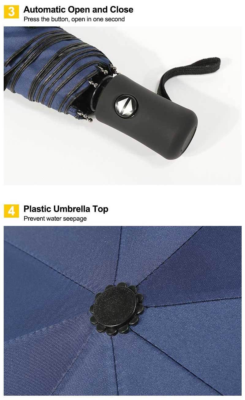 Fully automatic UV three-fold Umbrella vinyl sunscreen Sun umbrella UV protection sunshade Folding clear umbrella