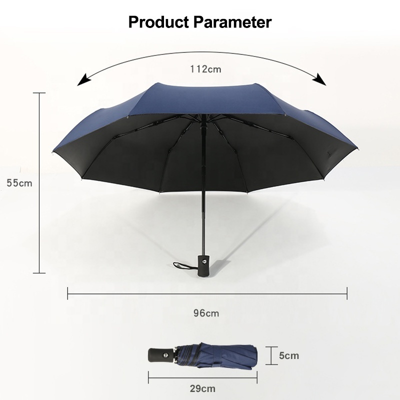 Fully automatic UV three-fold Umbrella vinyl sunscreen Sun umbrella UV protection sunshade Folding clear umbrella