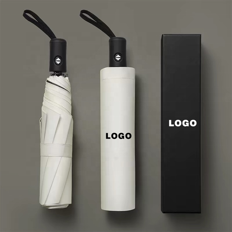 Automatic folding umbrella UV protection custom printed logo advertising umbrella