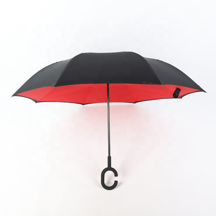 2019 promotional fashion outside windproof upside down inverted reverse umbrella