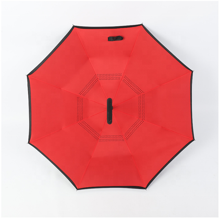 2019 promotional fashion outside windproof upside down inverted reverse umbrella