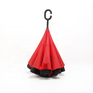 2019 promotional fashion outside windproof upside down inverted reverse umbrella