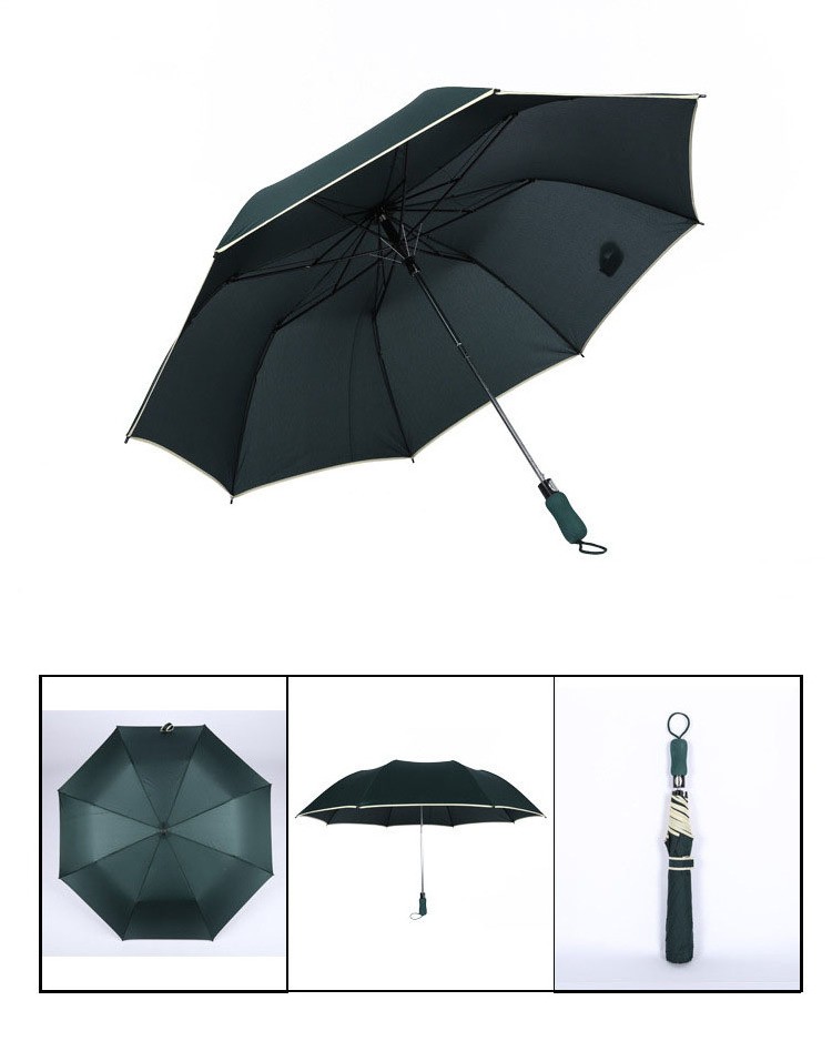 27-inch 2-fold golf umbrella for men super-large business, sunny and rainy dual-purpose folding gift advertising umbrella