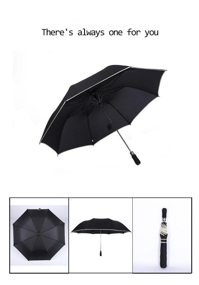 27-inch 2-fold golf umbrella for men super-large business, sunny and rainy dual-purpose folding gift advertising umbrella