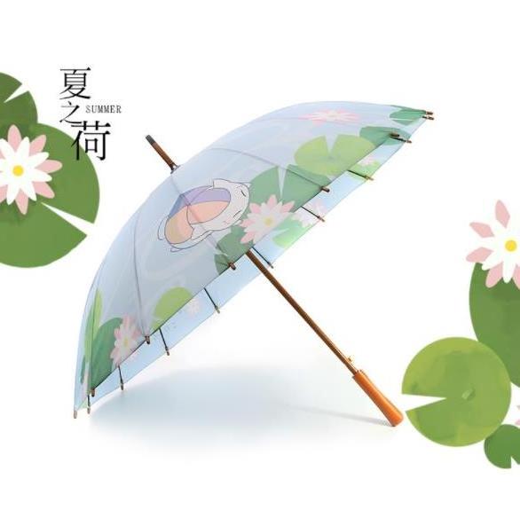 New Sunshine Umbrella Cartoon Cat Umbrella Dual-purpose Sunscreen Long Handle Folding Umbrella