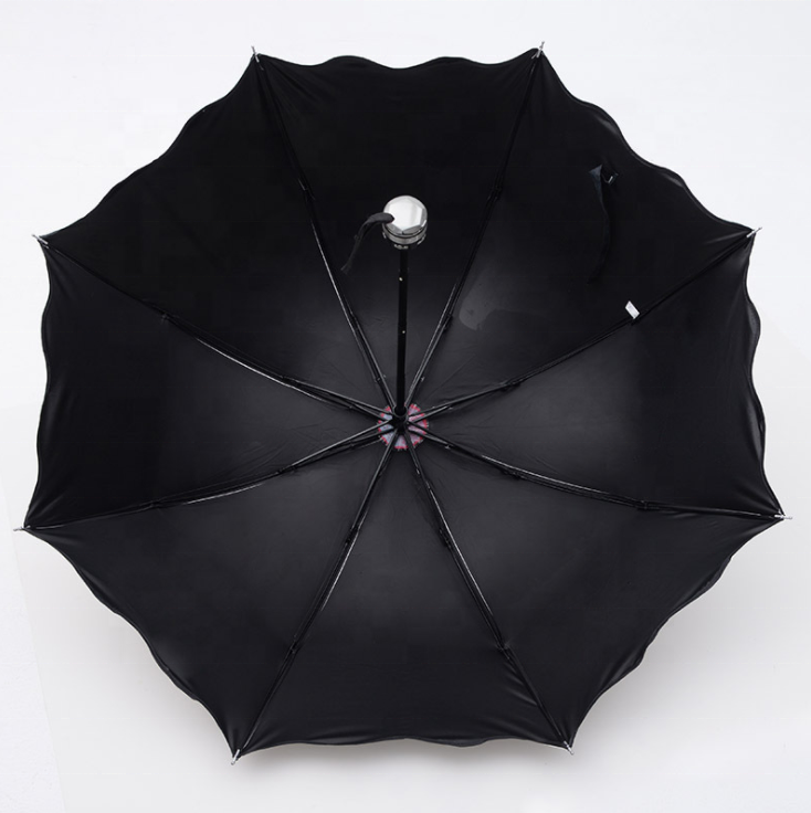 Hot sale Princess black glue Paris tower sun umbrella